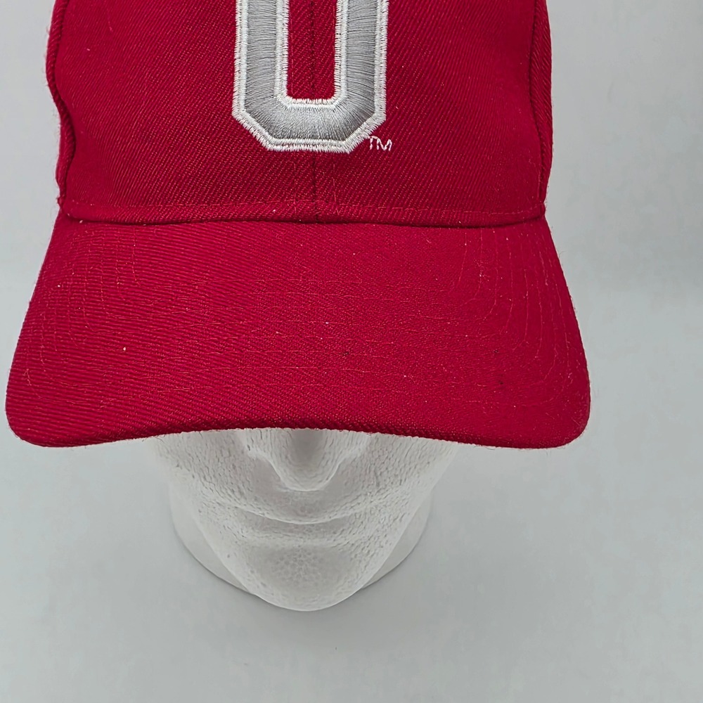 Zephyr Ohio State Buckeyes Fitted Hat Size 7 Red 100% Wool Embroidered NCAA Cap - Picture 3 of 13